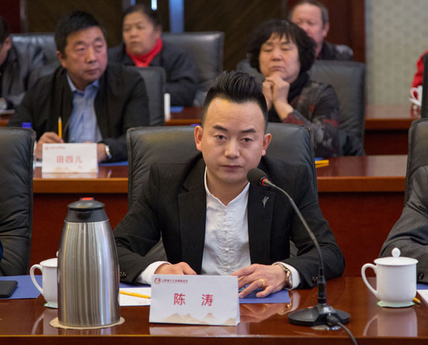 公益志愿者陈涛发言